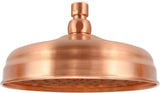 8-Inch Rainfall Shower Head, High-Pressure Antique Copper Showerhead with 360° Adjustable Ball Joint for Bathroom, Hotel, Gym (Antique Red)