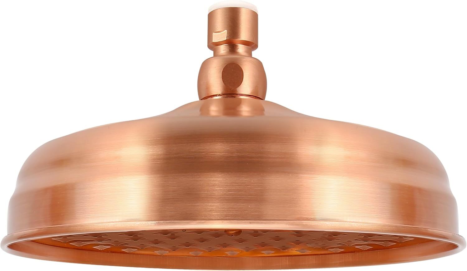 8-Inch Rainfall Shower Head, High-Pressure Antique Copper Showerhead with 360° Adjustable Ball Joint for Bathroom, Hotel, Gym (Antique Red)