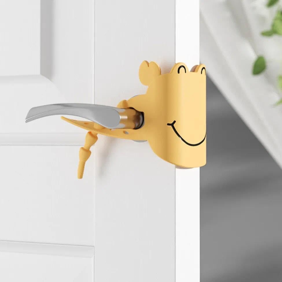 5-Pack Cute Crab-Shaped Silicone Door Lock Silencer, Adjustable Anti-Slam & Finger Guard for Bedroom & Nursery (Grey)
