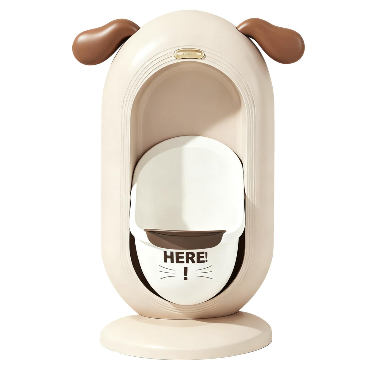 Wall-Mounted Kids Urinal for Boys – Adjustable Height Training Potty with Cute Cartoon Design, Anti-Splash, Easy to Clean, Portable Toilet for Home, Nursery, Travel (Beige)
