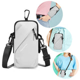 Universal Running Phone Arm Band – Waterproof, Dual Pocket, Adjustable Strap, Breathable Mesh, Fits Phones Up to 6.7 Inches, Crossbody & Waist Clip (Grey)