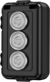 Compact Magnetic Key Holder with Strong Neodymium Magnet, Rubber-Sealed Compartment, and Durable ABS Casing for Discreet Vehicle-Mounted Storage—Ideal for EDC, Travel, and Emergency Access (Black) 