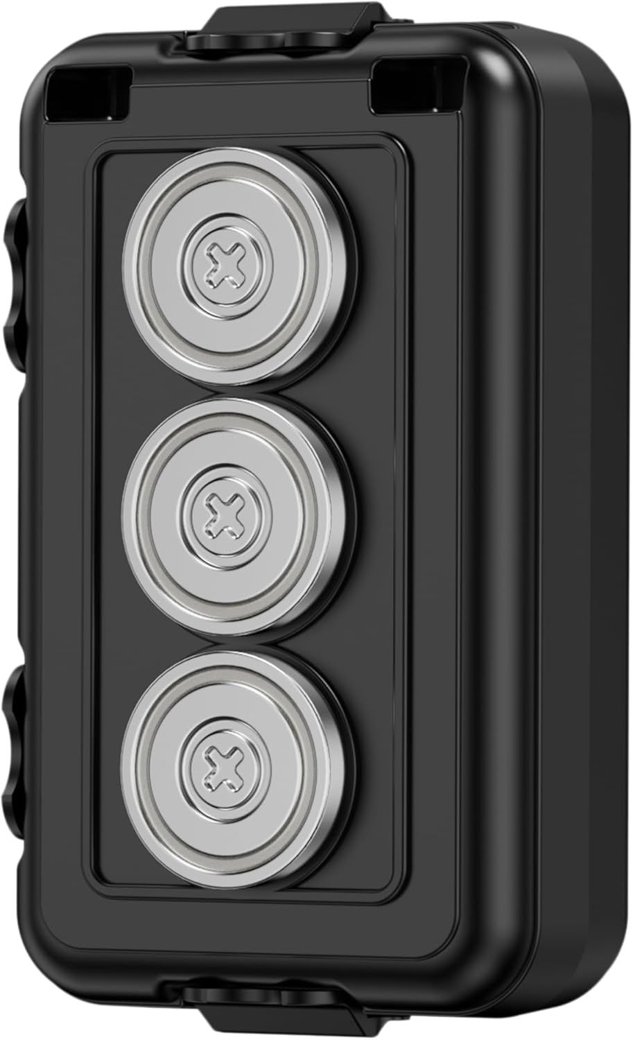 Compact Magnetic Key Holder with Strong Neodymium Magnet, Rubber-Sealed Compartment, and Durable ABS Casing for Discreet Vehicle-Mounted Storage—Ideal for EDC, Travel, and Emergency Access (Black) 