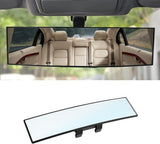 Wide-Angle Car Rearview Mirror with Curved HD Glass Lens, Clip-On Design, ABS Frame, Anti-Glare Coating, Universal Fit for Sedans SUVs Trucks Vans, Easy 10-Second Installation (White)