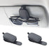 2-Pack Car Sun Visor Sunglasses Holder – Magnetic Flip Cover, PU Leather Eyewear & Card Organizer, Easy One-Hand Open, Scratch-Free, Universal Fit for All Vehicles (Black)