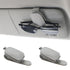 2-Pack Car Sun Visor Sunglasses Holder – Magnetic Flip Cover, PU Leather Eyewear & Card Organizer, Easy One-Hand Open, Scratch-Free, Universal Fit for All Vehicles (Grey)