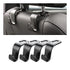4-Pack Car Headrest Hooks – Heavy-Duty Seat Back Organizers for Handbags, Groceries, Coats & More, Universal Fit, No Tools Needed, Strong & Silent Design (Black)