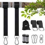 5ft Heavy-Duty Tree Swing Straps Kit – 2000lb Capacity, Includes Carabiners & Felt Protectors for Kids’ Backyard Swings (Black)