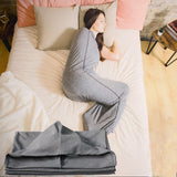 Hooded Sleep Pod: Adults Wearable Blanket – Comfy Hooded Cocoon, Cooling, Machine Washable (Grey, 170×40cm)
