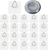 20-Pack Invisible Adhesive Plate Hangers for Wall Decor, Heavy Duty Triangle Hooks for Plates, Frames & Art (Transparent) 