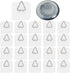 20-Pack Invisible Adhesive Plate Hangers for Wall Decor, Heavy Duty Triangle Hooks for Plates, Frames & Art (Transparent) 