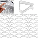 Transparent Large Tablecloth Clips for Thick Tables – Windproof Plastic Holders for Outdoor Parties, Weddings & Dining (Clear)