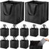 10 Pack Heavy Duty Reusable Grocery Bags with Reinforced Bottom, Large Capacity Shopping Totes for Supermarket & Storage (Black)