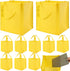 10 Pack Heavy Duty Reusable Grocery Bags with Reinforced Bottom, Large Capacity Shopping Totes for Supermarket & Storage (Yellow)