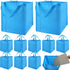 10 Pack Heavy Duty Reusable Grocery Bags with Reinforced Bottom, Large Capacity Shopping Totes for Supermarket & Storage (Blue)