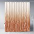 Modern Abstract Wavy Line Shower Curtain Set, Waterproof Fabric with Weighted Bottom & 12 Hooks, Hotel Style Bathroom Decor, Gradient Design for Contemporary Bathrooms (Orange)