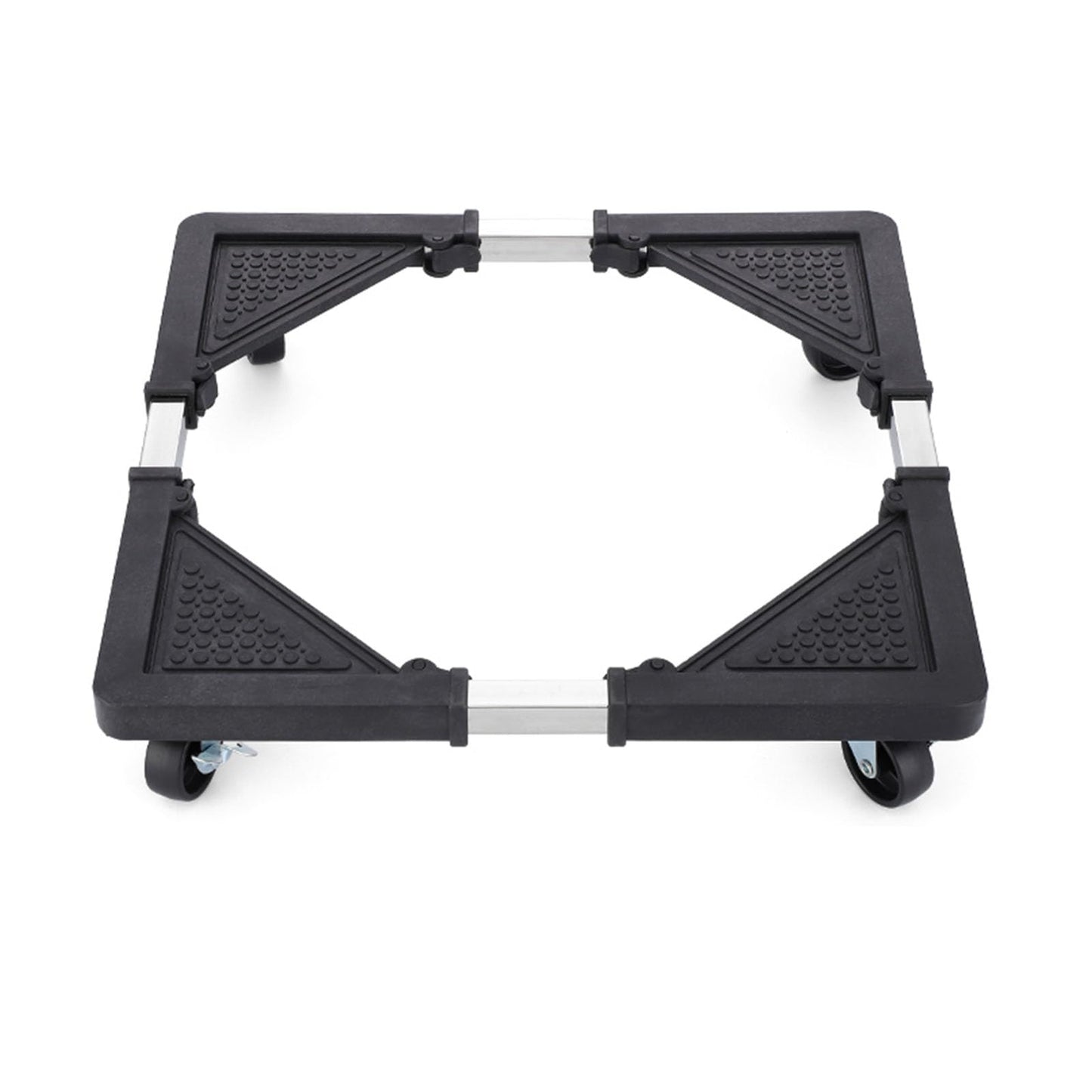 Adjustable Appliance Dolly Stand with 4 Locking Wheels – Expandable Base from 16.9 to 25.6 Inch, Heavy-Duty Furniture Moving Cart for Refrigerator, Washer, Cabinet, Air Conditioner (Black)