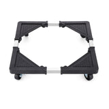 Adjustable Appliance Dolly Stand with 4 Locking Wheels – Expandable Base from 16.9 to 25.6 Inch, Heavy-Duty Furniture Moving Cart for Refrigerator, Washer, Cabinet, Air Conditioner (Black)