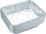20 Pack Heavy-Duty Disposable Aluminum Foil Pans for Baking, Grilling & Catering – Extra Thick Rectangular Trays for Oven, BBQ & Steam Table Use (Silver)