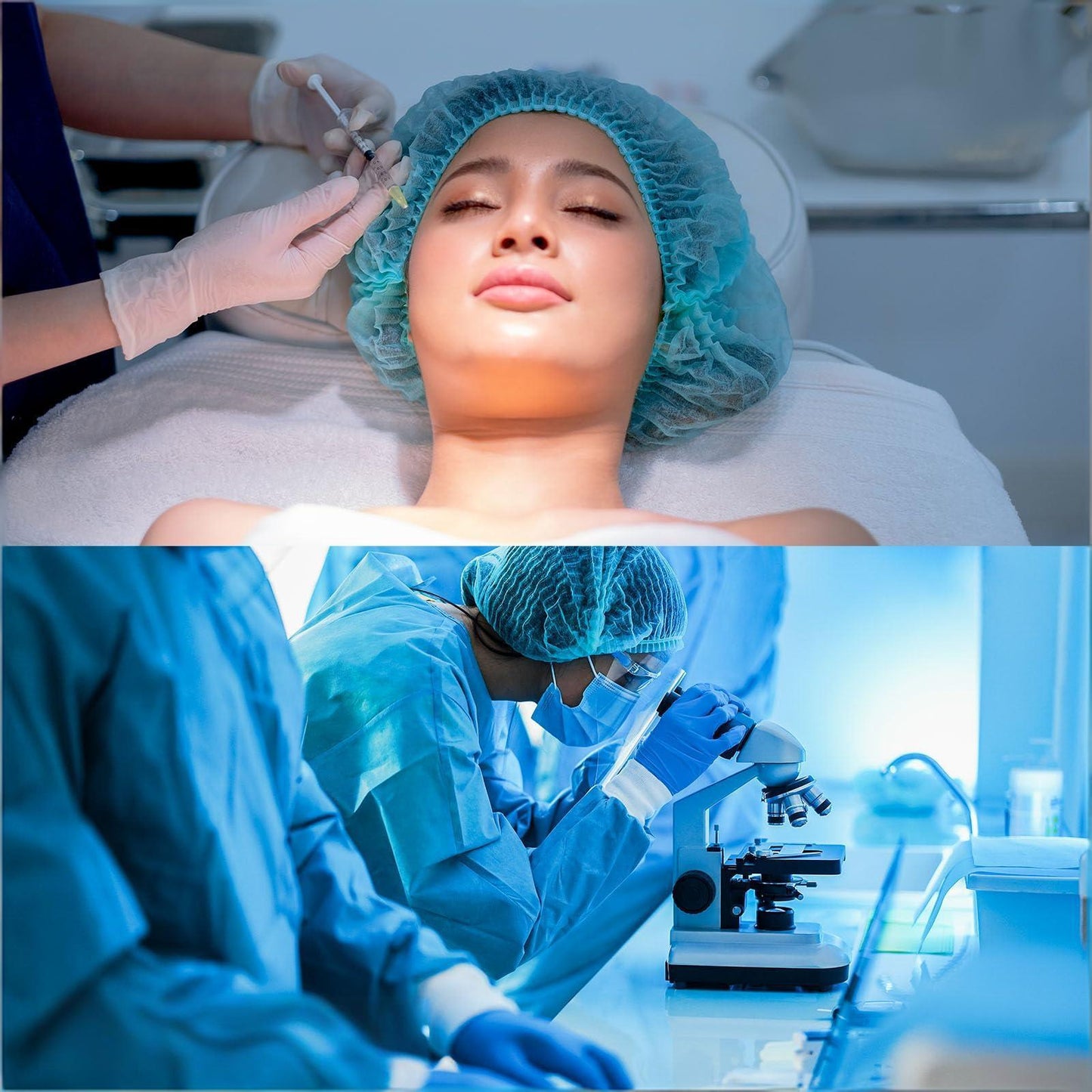 100-Pack Disposable Non-Woven Hair Net Caps – High Capacity, Elastic Band, Lint-Free & Latex-Free for Kitchen, Medical, Spa Use (Blue)