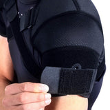 Black Dual Shoulder Support Brace with Adjustable Cross Straps – Neoprene Padding, Breathable Compression Sleeve for Joint Protection and Posture Correction (S)