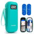 Portable Insulin Cooler Case with Digital Temperature Display – Travel Insulin Storage Bag with 2 TSA Ice Packs, Diabetes Supplies Organizer (Green)