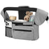 Universal Stroller Organizer with Insulated Cup Holders, Detachable Wristlet & Adjustable Shoulder Strap for Diapers, Bottles & Essentials (Grey)
