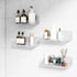 4-Pack Acrylic Adhesive Wall Shelf for Bathroom, Kitchen & Vanity Storage – No Drill, Waterproof with Drainage Holes (Clear)