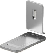 Ultra-Thin Magnetic Door Stopper – Self-Adhesive, Anti-Collision, Windproof, One-Push Locking, Discreet Design for Glass Doors (Steel Gray)