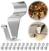 12 Pack No Hole Vinyl Siding Hooks, Heavy Duty Stainless Steel Siding Hangers for Outdoor Decor, Easy Install Wall Mount Clips for Lights Wreaths (Silver)