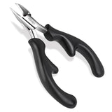 Professional Eagle-Beak Nail Nipper for Thick & Ingrown Toenails – Stainless Steel Cutters with 25° Curved Edge, Anti-Slip ABS Handle, Built-In Spring, Washable Design, Dermatologist-Recommended Foot Care Tool (Black)