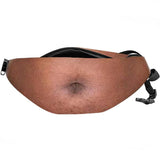 Beer Belly Fanny Pack, Hairy Belly Fanny Pack, Dad Bod Belly Fanny Packs Multiple Styles, Zippered Pocket, Unisex Design, Realistic Fake Belly Waist Bag for Parties & Everyday Essentials, Dark Skin Version