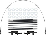 Tabletop Balloon Arch Kit with Adjustable Fiber Rods & Plastic Ring Clips for Birthday Wedding Graduation Party Decorations (Black)