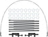 Tabletop Balloon Arch Kit with Adjustable Fiber Rods & Plastic Ring Clips for Birthday Wedding Graduation Party Decorations (Black)