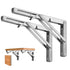 Heavy-Duty Foldable Wall Shelf Brackets – 2-Pack 304 Stainless Steel Triangular Supports with One-Click Release, 550 lb Capacity Each, for Kitchen, Garage, RV & Home; Includes Mounting Hardware (12Inch,Silver)