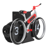 Modern Bicycle Flip Clock – Creative Mechanical Desk Timepiece with Dual Rotating Wheels, Retro Design for Home Office Decor, Compact Size (Red)