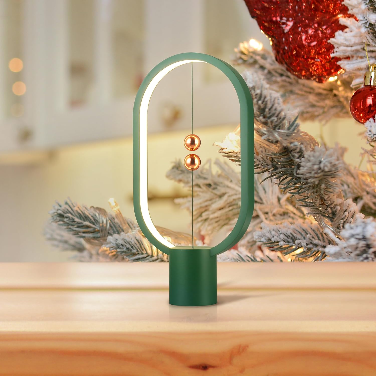 Green Magnetic Balance LED Table Lamp: USB-Powered, Dimmable Eye-Care Light with Award-Winning Design for Australian Homes & Offices