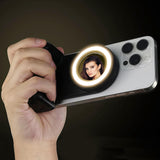 Magnetic Phone Camera Grip with Fill Light & Remote: Stable Shooting Holder for iPhone/Android – Ideal for Vlog, Selfie & Photography
