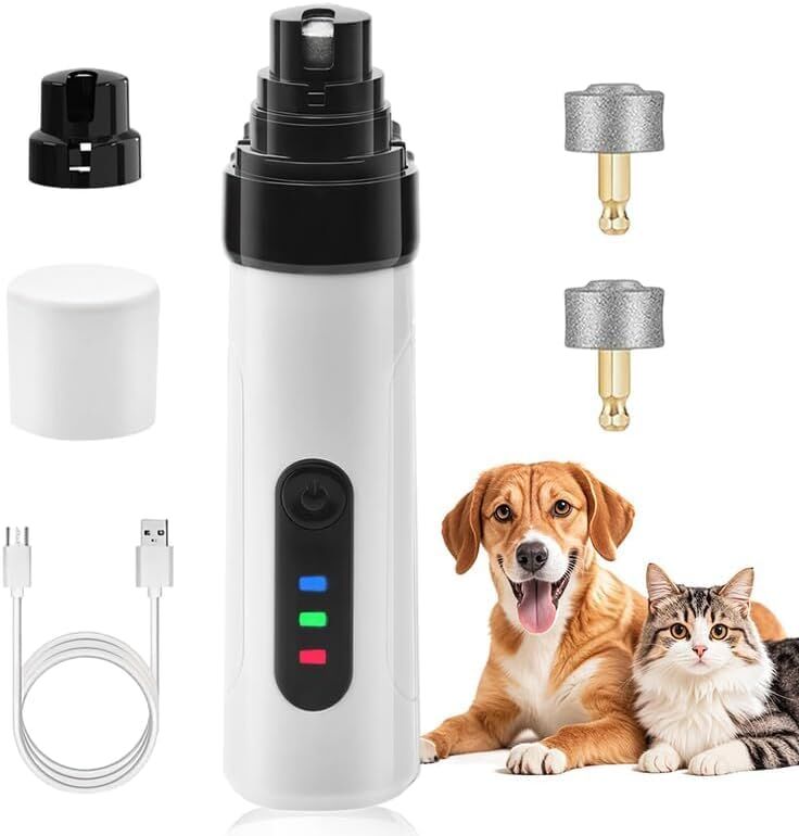 Silent Groom Pro Nail Grinder, 2025 New Dog Nail Trimmer, USB Rechargeable Pet Nail Grinder, Dog Nail Trimmers, Pet Paws Grooming Smoothing Tool