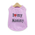 Pet products 4-Piece Pet Vest Set for Summer - Includes 4 Versatile Vests with I ❤️ my Mommy Message, Lightweight Breathable Fabric Perfect for Dogs and Cats in Warm Weather（M）