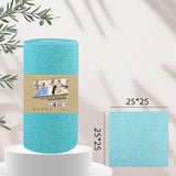 Christmas gift 50-Piece 25x25cm Polycotton Cleaning Cloth Roll, Reusable Dual-Use Dish & Surface Wipes for Home & Kitchen（blue）