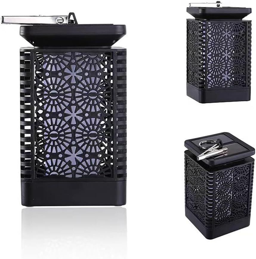 4-Pack Solar Garden Stake Light with Floral Pattern: 12 LED Outdoor Decorative Light with Multiple Mounting Options