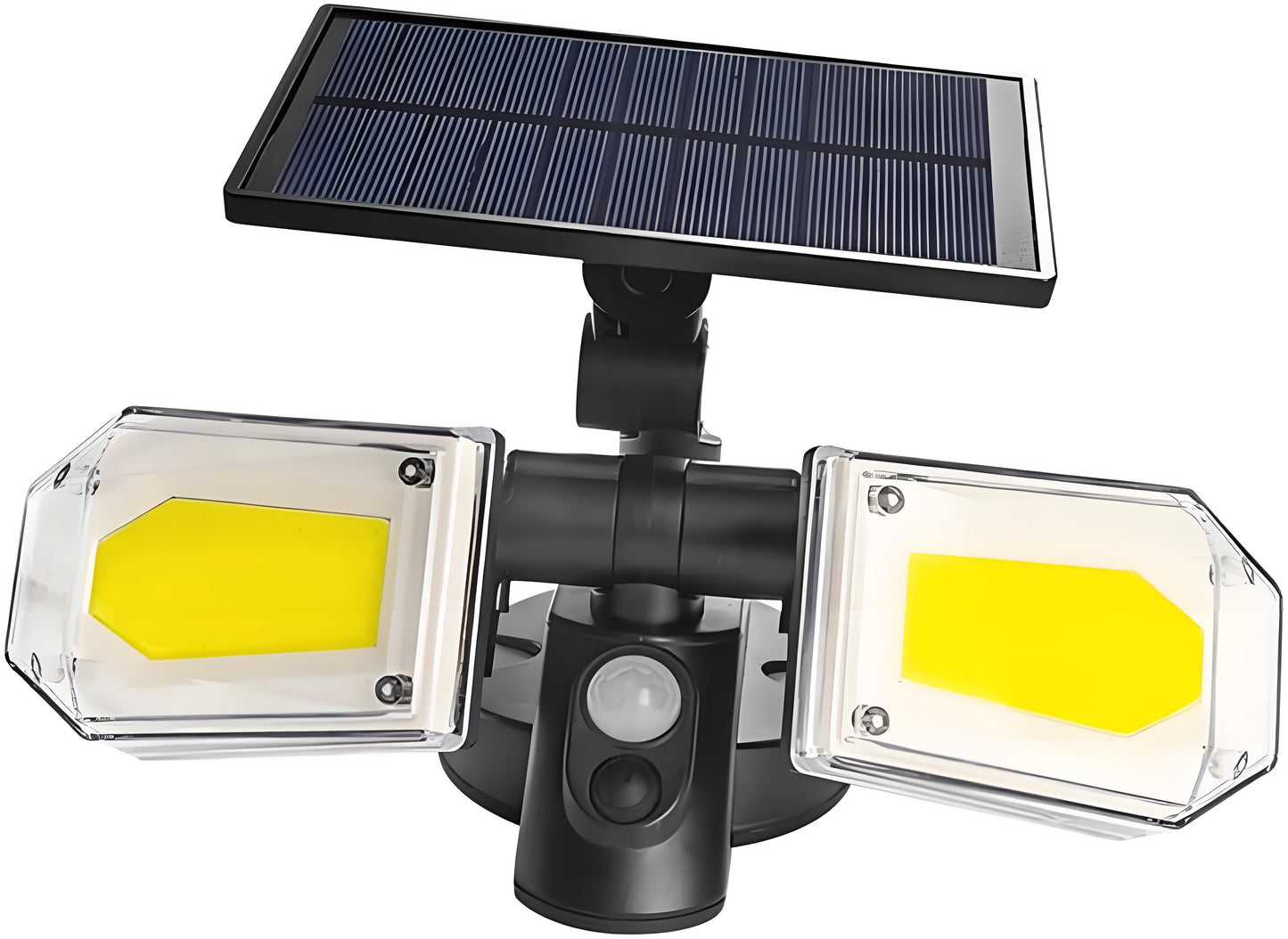 4-Pack Solar Motion Sensor Wall Lights: Double-Head Adjustable Cob LED Outdoor Lights for Garden, Patio & Pathway