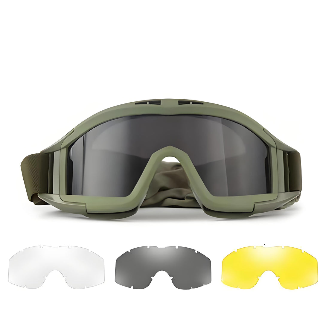 Christmas gifts for husband or boyfriend
 Tactical Safety Goggles with 3 Interchangeable Lenses, Wind & Dust Protection for Outdoor & Tactical Use(green)