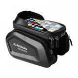 Waterproof Bike Frame Bag with Touchscreen & Headphone Hole: 3-in-1 Capacity Bicycle Bag for Phones & Gear, Aussie Cyclist Essential