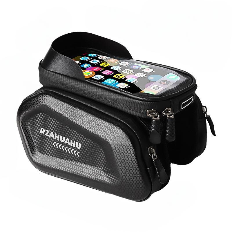 Waterproof Bike Frame Bag with Touchscreen & Headphone Hole: 3-in-1 Capacity Bicycle Bag for Phones & Gear, Aussie Cyclist Essential