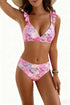 Chic Teenage Design Bikini Featuring Frill Details and Secure Fastening for Beach Days Size S