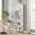 6 Tier Tall Bookshelf, White