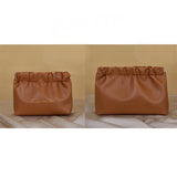Leather Cosmetic Bag Set, Big & Small "Twinkle Little Star" Makeup Organizer for Travel & Daily Use(brown)