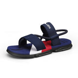 Men's 3-Color Convertible Sandals & Slippers, Outdoor Non-Slip EVA Thick-Sole Beach Shoes for Dual Wear(dark blue-42)